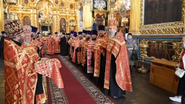 Великая вечерня в Успенском соборе 21.04.2025